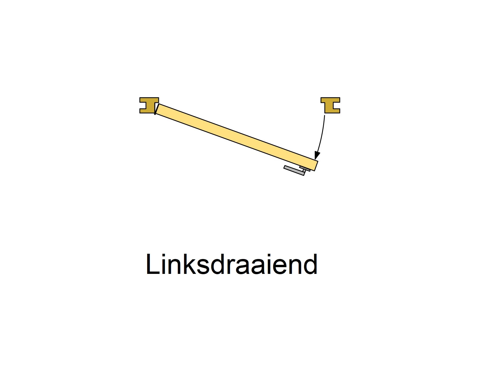 Vuren Enkele Deur Melkglas 4-ruits Linksdraaiend 90 x 201 cm - Afbeelding 2